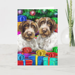 Tarjeta Festiva Navidades de regalos abiertos de punteros de WH en