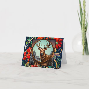 Tarjeta Festiva Navidades de renos