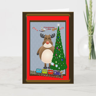 Tarjeta Festiva Navidades de renos
