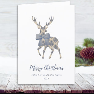 Tarjeta Festiva Navidades de renos de Chinoiserie