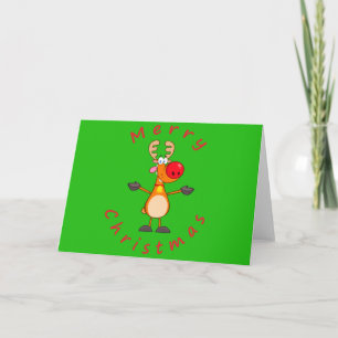 Tarjeta Festiva Navidades de renos de Personalizado lindo
