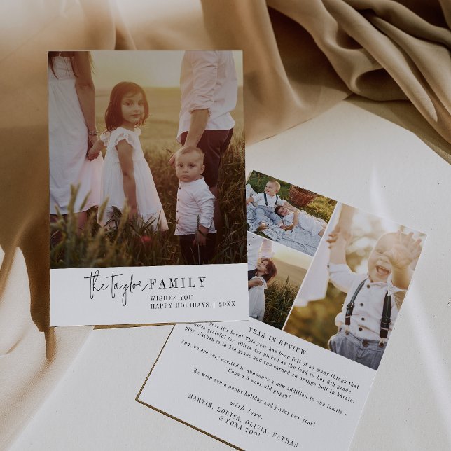 Tarjeta Festiva Navidades de reseña de año fotográfico familiar de (Subido por el creador)