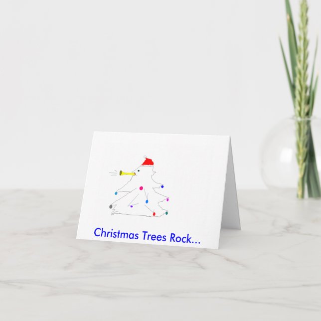 Tarjeta Festiva Navidades de rock de You Rock Notecards (Anverso)