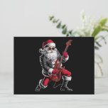 Tarjeta Festiva Navidades de rock y rock Santa Claus guitarrista<br><div class="desc">Navidades de rock y rock Santa Claus guitarrista</div>