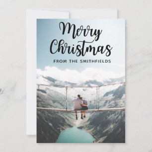 Tarjeta Festiva Navidades de Rustic Adventure Happy Holidays