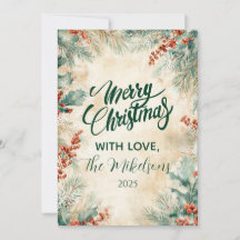 Navidades de Rustic Holly y Pine