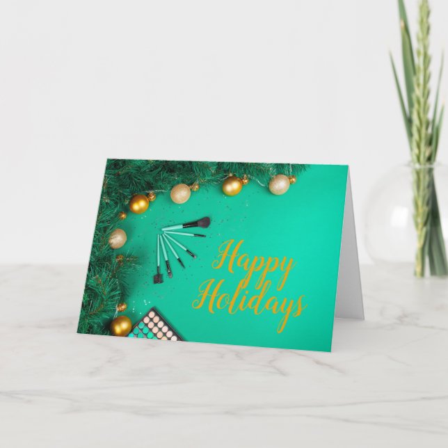 Tarjeta Festiva Navidades de salón o spa/Tarjeta de vacaciones (Anverso)