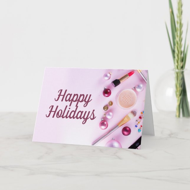 Tarjeta Festiva Navidades de salón o spa/Tarjeta de vacaciones (Anverso)