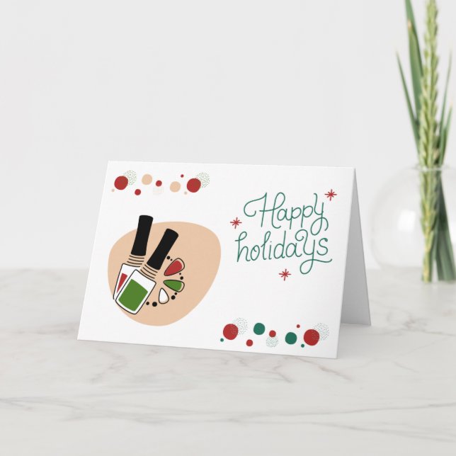 Tarjeta Festiva Navidades de salón o spa/Tarjeta de vacaciones (Anverso)