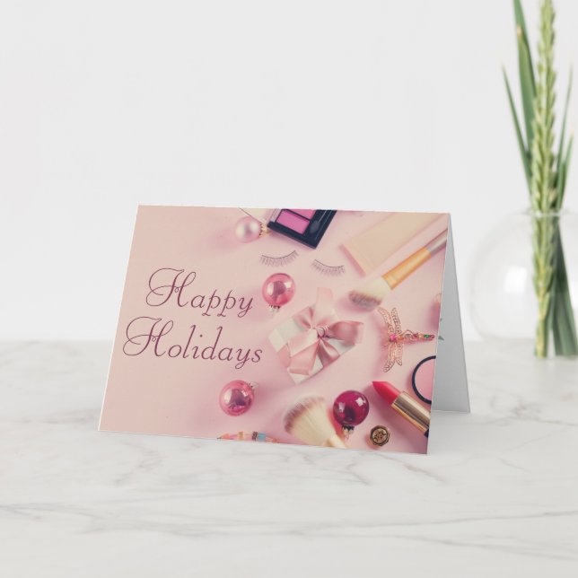 Tarjeta Festiva Navidades de salón o spa/Tarjeta de vacaciones (Anverso)