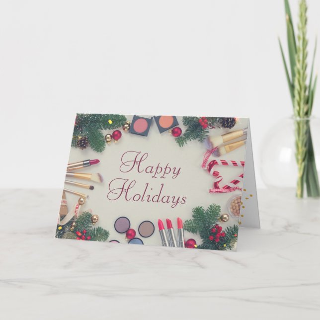Tarjeta Festiva Navidades de salón o spa/Tarjeta de vacaciones (Anverso)