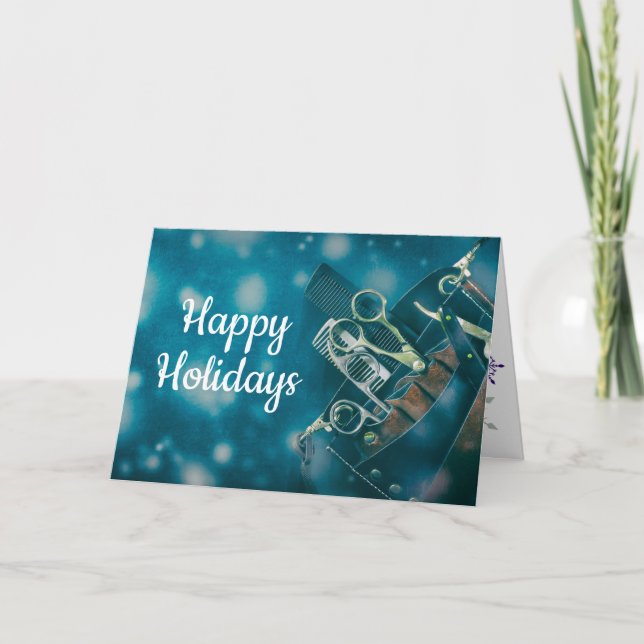 Tarjeta Festiva Navidades de salón o spa/Tarjeta de vacaciones (Anverso)