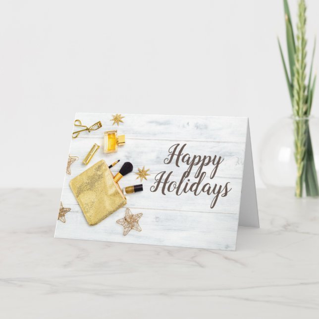 Tarjeta Festiva Navidades de salón o spa/Tarjeta de vacaciones (Anverso)
