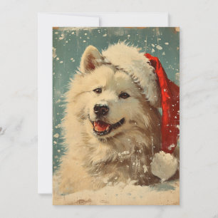 Tarjeta Festiva Navidades de Samoyed