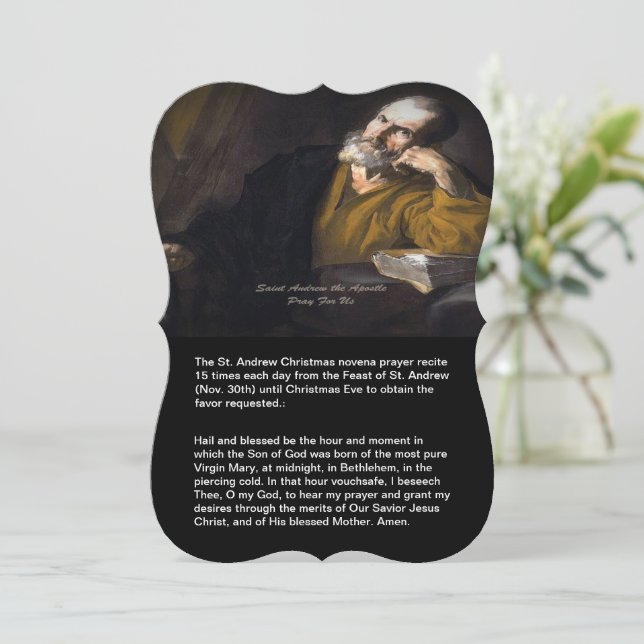 Tarjeta Festiva Navidades de San Andrés Novena (Anverso de pie)