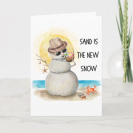 Tarjeta Festiva Navidades de Sandman Tropical Beach