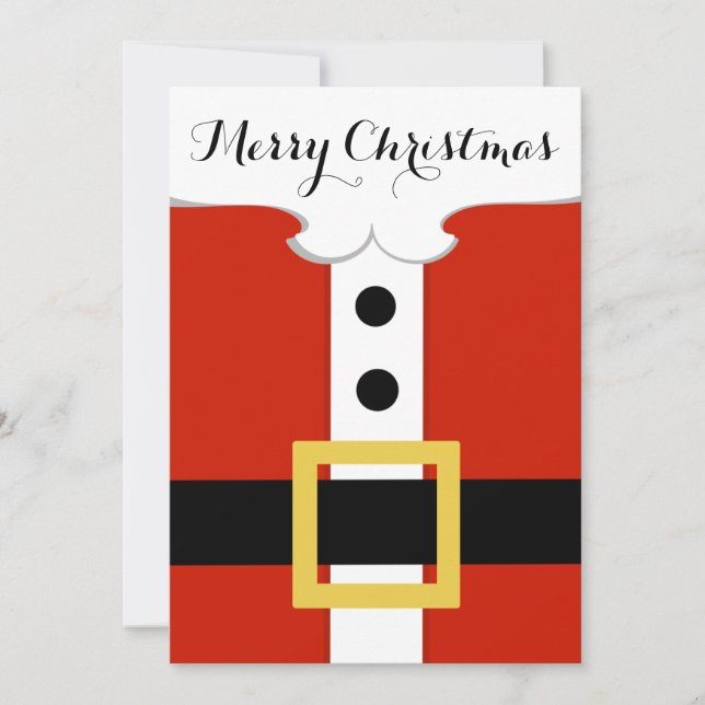 Tarjeta Festiva Navidades de Santa Belt (Anverso)