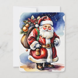 Tarjeta Festiva navidades de santa claus