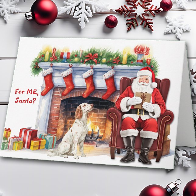 Tarjeta Festiva Navidades de Santa Claus de Regalo en inglés (Subido por el creador)