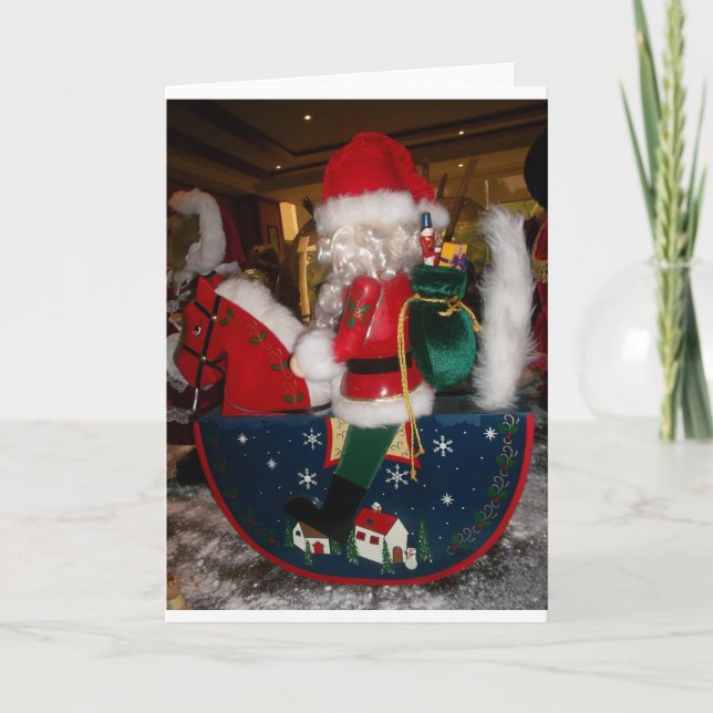Tarjeta Festiva Navidades de Santa Claus decorados Imprimir/Diseño (Anverso)
