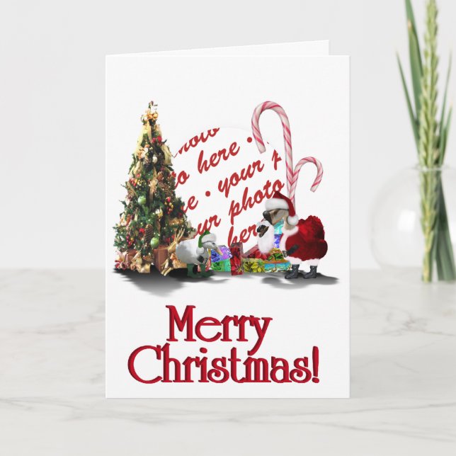 Tarjeta Festiva Navidades de Santa Claus Goose (Anverso)