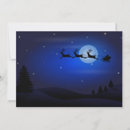 Tarjeta Festiva Navidades de Santa Claus Sleigh