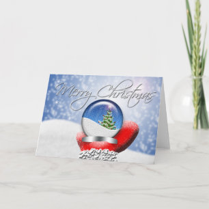Tarjeta Festiva Navidades de Santa Claus Vacaciones en el Globo de