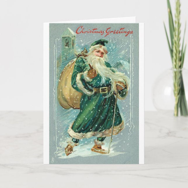 Tarjeta Festiva Navidades de Santa Cruz de 1909 (Anverso)