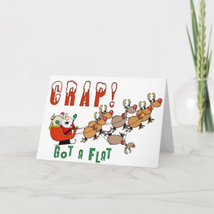 Tarjeta Festiva Navidades de Santa Funny