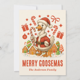 Tarjeta Festiva Navidades de Santa Goose