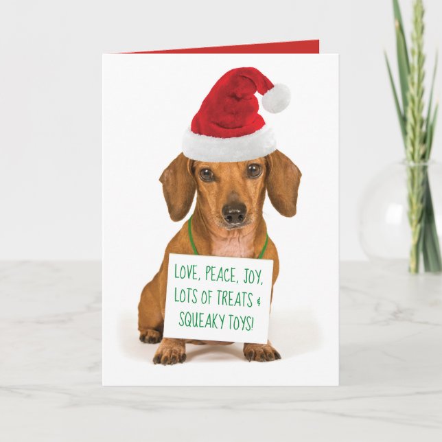 Tarjeta Festiva Navidades de Santa Hat (Anverso)