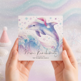 Tarjeta Festiva Navidades de Santa Hat Meri Kirihimete