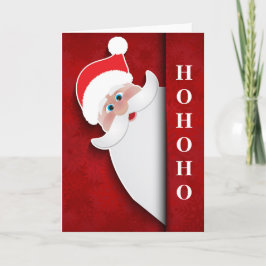 Tarjeta Festiva Navidades de Santa "HoHoHo"