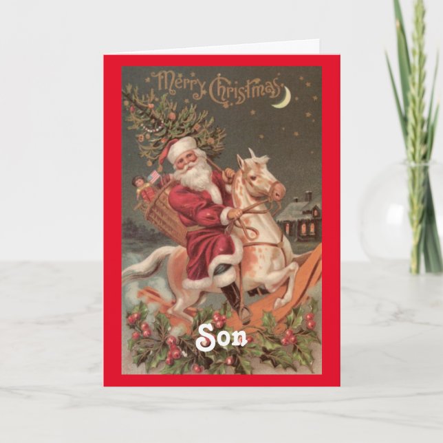 Tarjeta Festiva Navidades de Santa Son (Anverso)