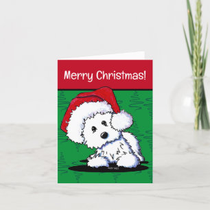 Tarjeta Festiva Navidades de Santa Westie