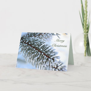Tarjeta Festiva Navidades de sección Snowy Pine