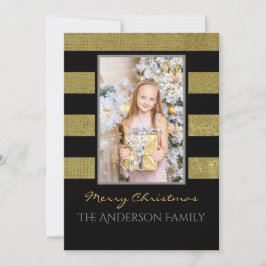 Tarjeta Festiva Navidades de Silver y Gold Photo