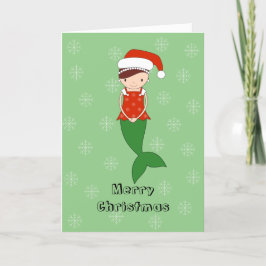 Tarjeta Festiva navidades de sirena de la ilusión Snowflakes Light