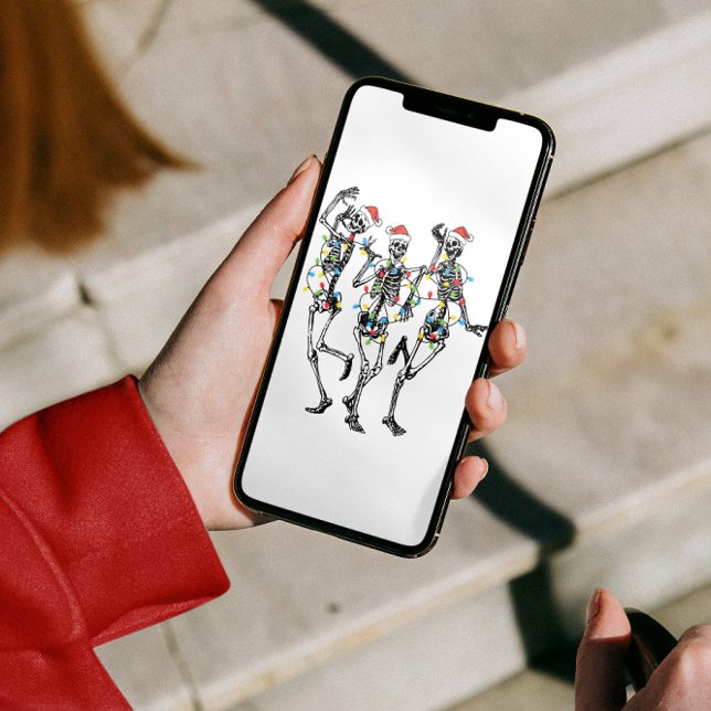 Tarjeta Festiva Navidades de Skeleton bailando (Subido por el creador)