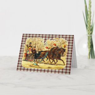Tarjeta Festiva Navidades de Sleigh Ride