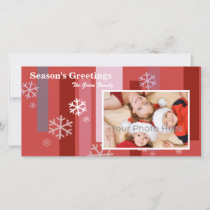 Tarjeta Festiva Navidades de Snow Flake Fototarjeta