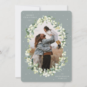 Tarjeta Festiva Navidades de Snowberry y Eucalyptus