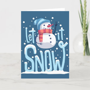 Tarjeta Festiva navidades de snowman