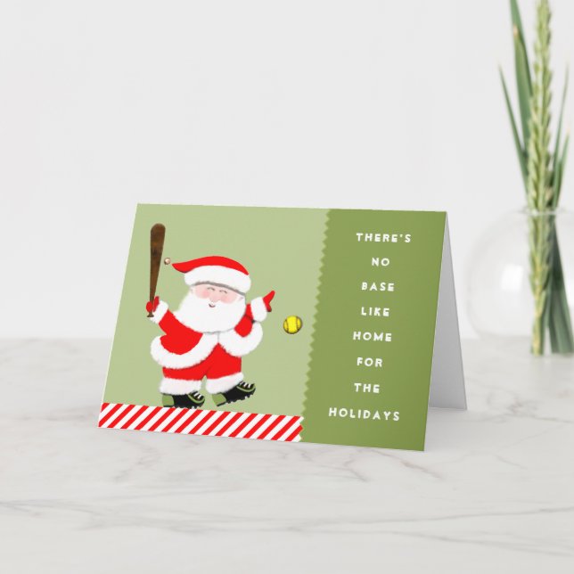 Tarjeta Festiva Navidades de Softbol (Anverso)