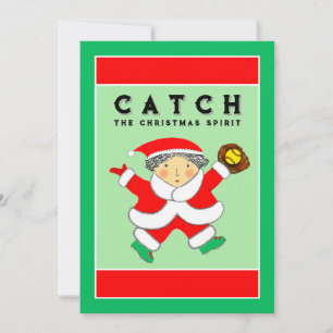 Tarjeta Festiva Navidades de Softbol