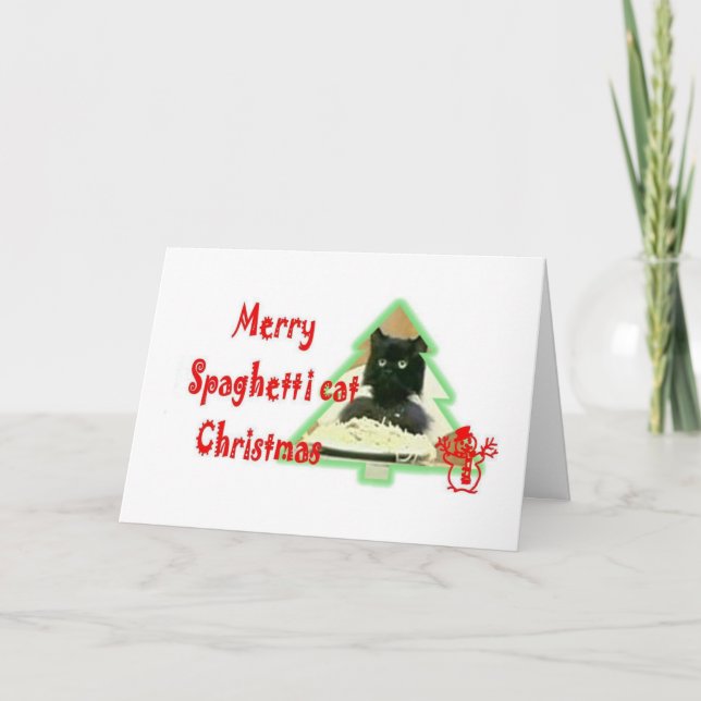 Tarjeta Festiva Navidades de Spaghetti (Anverso)