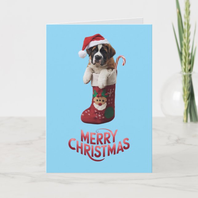 Tarjeta Festiva Navidades de St. Bernard (Anverso)