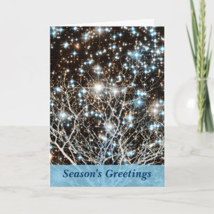 Tarjeta Festiva Navidades de Star Cluster y White Tree