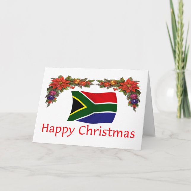 Tarjeta Festiva Navidades de Sudáfrica (Anverso)