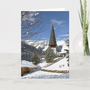 Tarjeta Festiva Navidades De Suiza